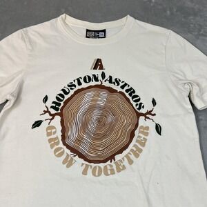 Houston Astros Shirt Mens Small White MLB Baseball New Era Grow Together